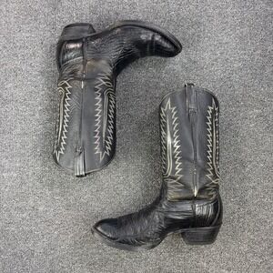 Cowtown Black Leather Western Cowboy Boots Men's 10.5 D Made in Mexico